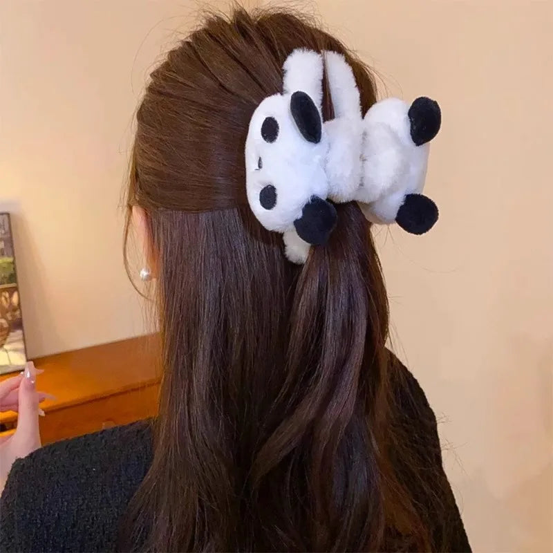 Plush Panda Shark Hair Clip.