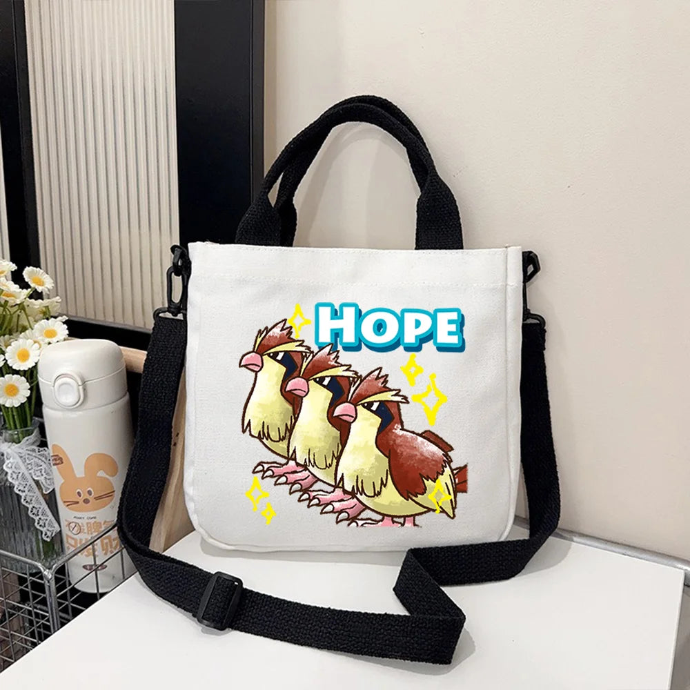 Pokémon Handbag Cartoon Children's Shoulder Bag Boys Girls Tote Bag Child Canvas Handbags Anime Crossbody Bag New Kids Gifts