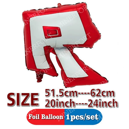 Cartoon Roblox Game Themed Foil Aluminum Balloons Anime Happy Birthday Party Decoration Set Supplies for Decorating Home Gifts
