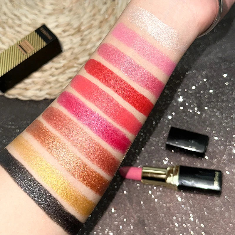 High Pigmented Shiny Lipstick,Stain Resistant,Long-Lasting,Glossy Waterproof Lipstick Shimmering Makeup Valentine'S Day Gift