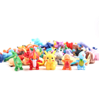 24-144Pcs Different Style Pokemon Anime Figure Pikachu Action Model 2-3CM Mini Model Doll Cute Toy Kids Birthday Christmas Gifts