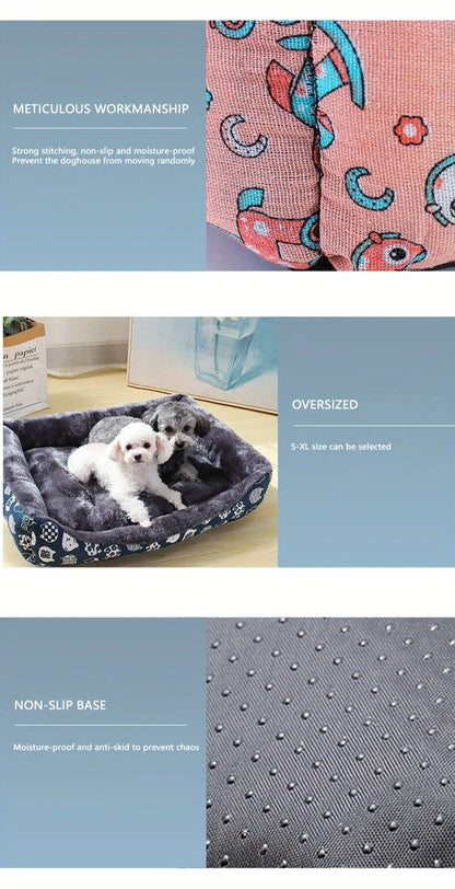 BeiYu Premium Pet Sofa Bed: Ultra-Soft Winter Lounger for Dogs & Cats