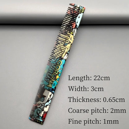 Hair Cutting Comb With Scale Cyan Yellow Ruler Haircut Combs Barber Shop Hairdressing Hairbrush Salon Styling Tools Y0521