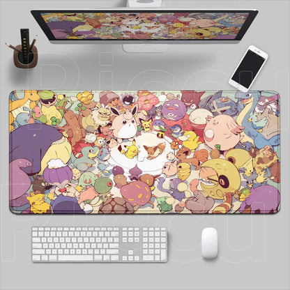 HD 900x400 Rubber Large PC Mousepad Gaming Mouse Pad Accessories Pikachu Slowpoke XXL Desk Keyboard Mat Computer Laptop Mausepad