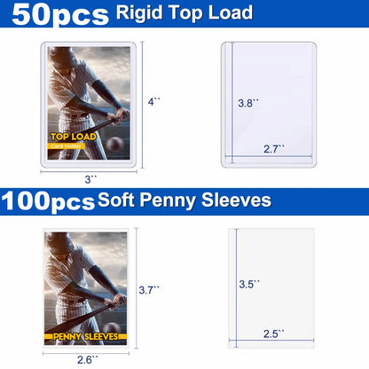 100-600pcs Card Sleeves Hard Soft Card Holder Covered With Protective Filmclear Trading Protectors For Pokmone Football Gamecard