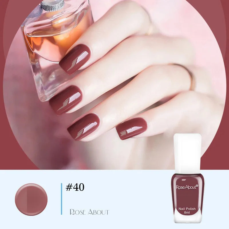 40 Colors Water-Based Nail Polish