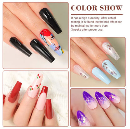 LIMEGIRL 24PCS Gel Nail Polish kit with Nail Art Diamond Powder UV  Soak Base Coat Gel for Nail Art DIY Design Gel Varnish Kit