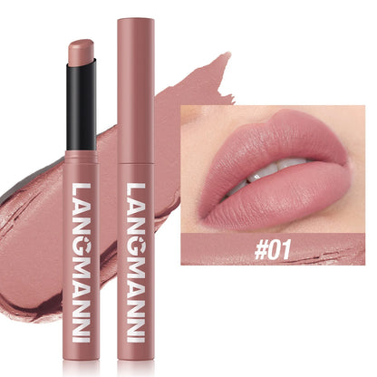 12 Color Matte Lipstick Pencil Waterproof Long Lasting Non-Stick Cup Lip Stain Tint Cosmetic Nude Lipstick Pen Makeup Maquillage