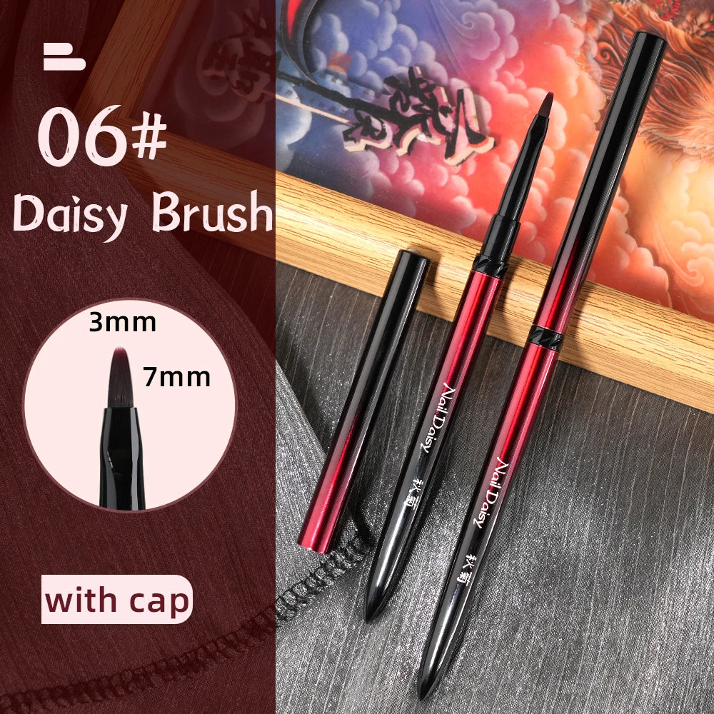 New 1/13pcs Nail Art Brush Set Black Red Metal Handle Acrylic UV Gel Polish Crystal Acrylic Nail Drawing Tools High Quality