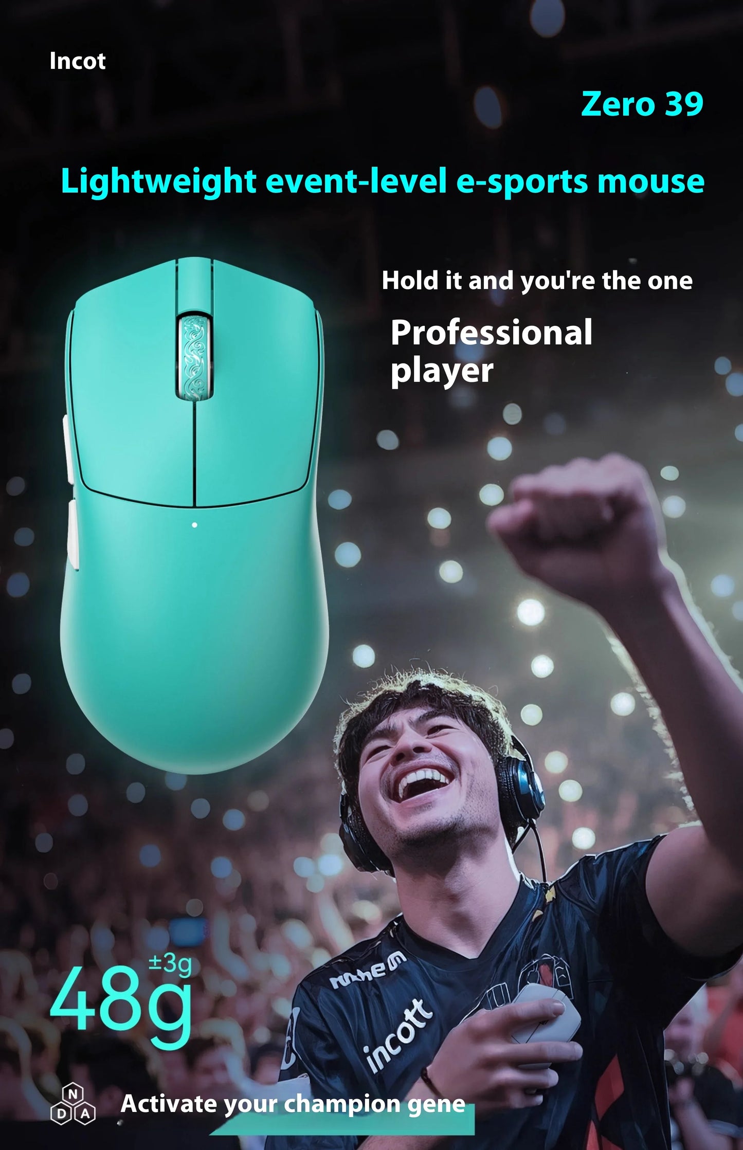 Incott 039/039Pro Wireless Mouse Tri Mod Long Battery Life Web Driver Ergonomics Lightweight Custom Office Gaming Mice PC Gifts