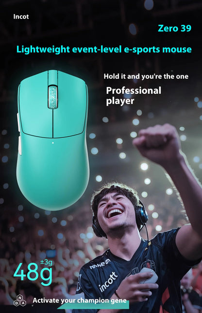 Incott 039/039Pro Wireless Mouse Tri Mod Long Battery Life Web Driver Ergonomics Lightweight Custom Office Gaming Mice PC Gifts