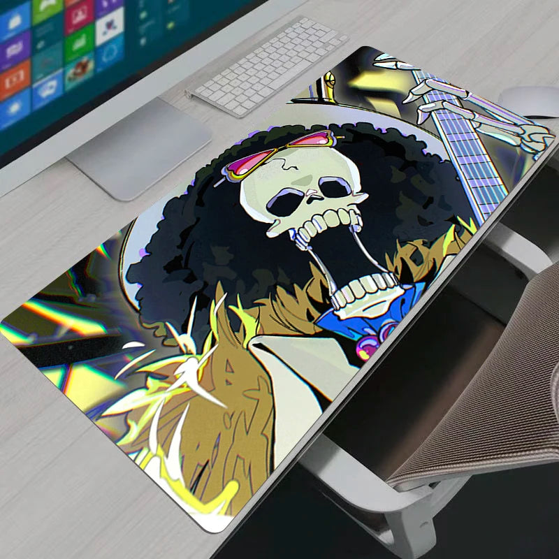 One Piece Brook "Soul King" XXL Gaming Mouse Pad: Moonlight HD Anime Desk Mat