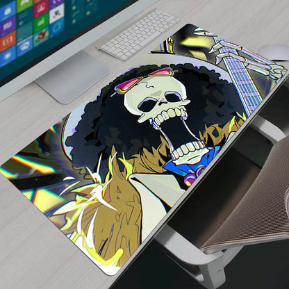 One Piece Brook "Soul King" XXL Gaming Mouse Pad: Moonlight HD Anime Desk Mat