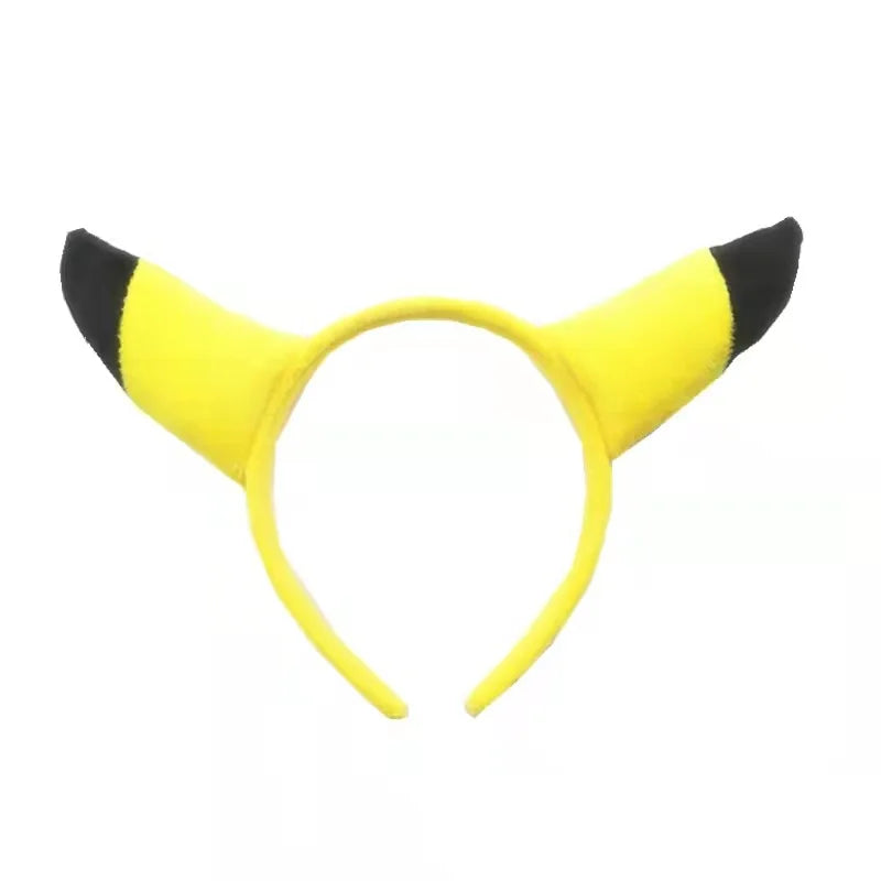 Pokemon Pikachu Cute Ears Hairbands Headwear Cosplay Performance Props Anime Figure Hairpins Birthday Party Supplies Kids Toys