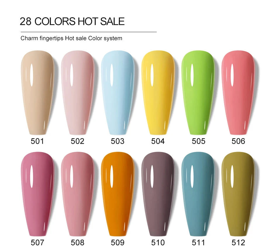 Clou Beaute 10/12/20/24pcs Gel Nail Polish Set Color 15ml White Glass Bottle Nail Art Kit Semi Permanent Gellack Nail Varnish