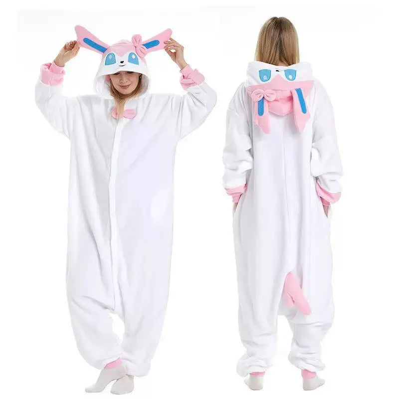 In Stock Snorlax Squirtle Mewtwo Onesie Gengar Cosplay Costume Halloween Adult Anime Cute Cat Eevee Boys And Girls Pajamas