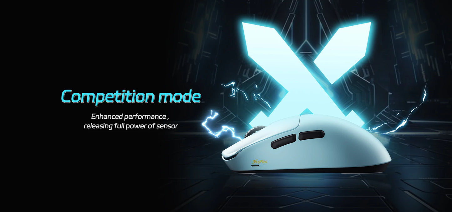 SCYROX V6 Gaming Mouse, Pixart 3950, Optical Switches, Web Based Software, 8K Dongle Included