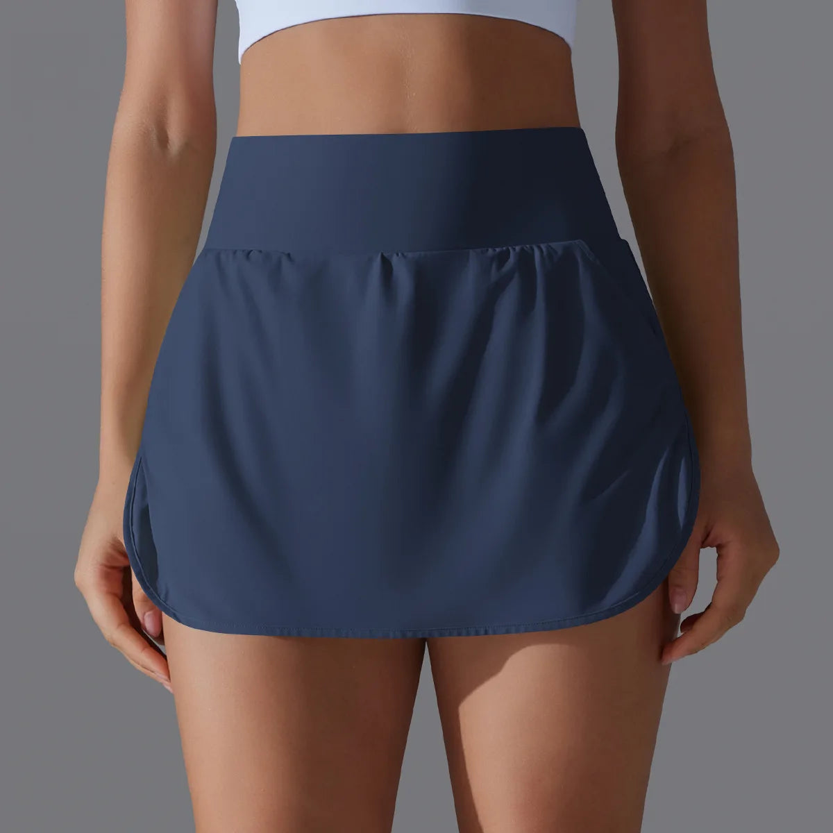 Sports Yoga Skirt Women 2 in 1 Badminton Tennis Skirt With Shorts High Waist Breathable Sweat Skirt Athletic Fitness Golf Skorts