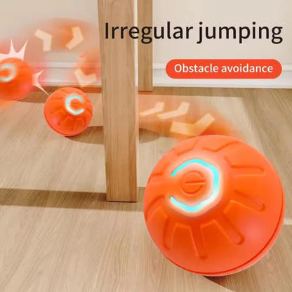 Intelligent pet toy ball electronic pet interactive toy moving ball USB puppy automatic moving bounce gift cat products.