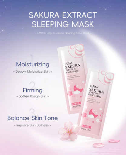 LAIKOU Sleeping Face Mask Set: 5pcs Night Repair & Deep Hydration Combo