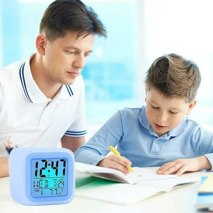 Anime Cartoon Pok é mon Cartoon Alarm Clock Creative Student 8x8x8cm LED Cube with Colorful Light Display Time Week Month