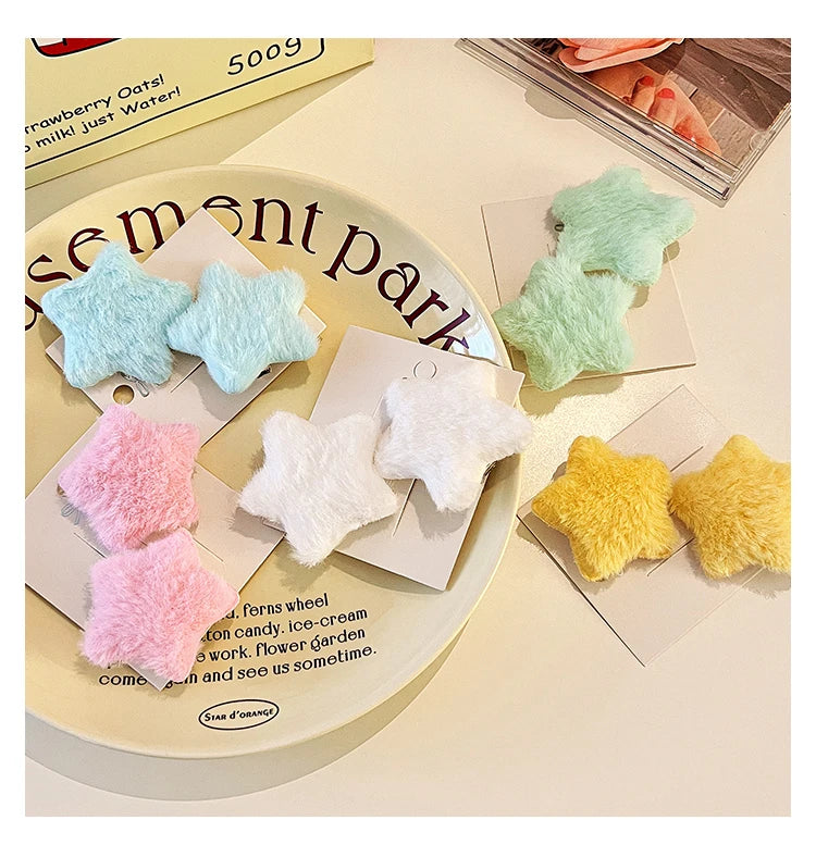 Plush Y2K Star Hair Clip.