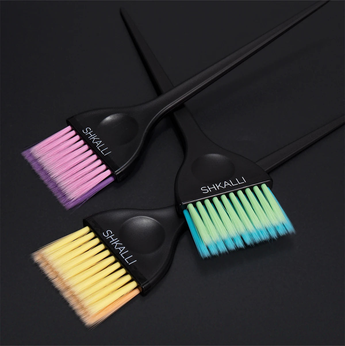 Professional Hair Tinting Brush Home Salon Hairdresser Hair Dyeing Brush Coloured Soft Bristles Balayage Brush Hair Tinting Tool