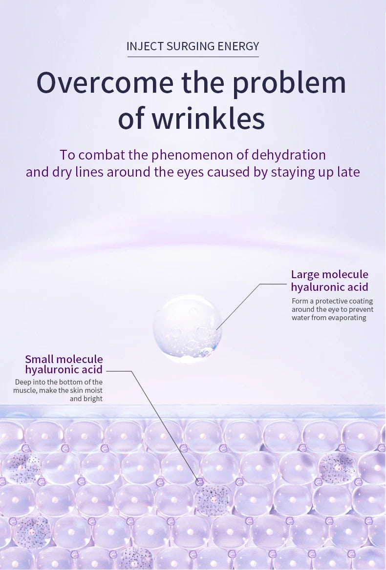 O'CHEAL Rapid Wrinkle Repair Eye Cream: Triple-Roller Massager & Hyaluronic Acid