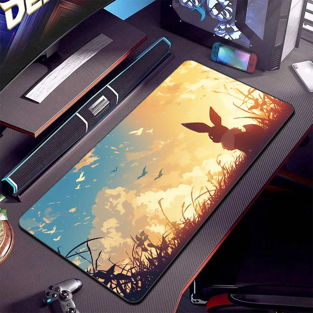 Cartoon HD Print Psyduck Anime Mouse Pad Large Gamer Keyboard Pokemon Desk Mouse Mats Gaming Notebook Office Convenient Mousepad