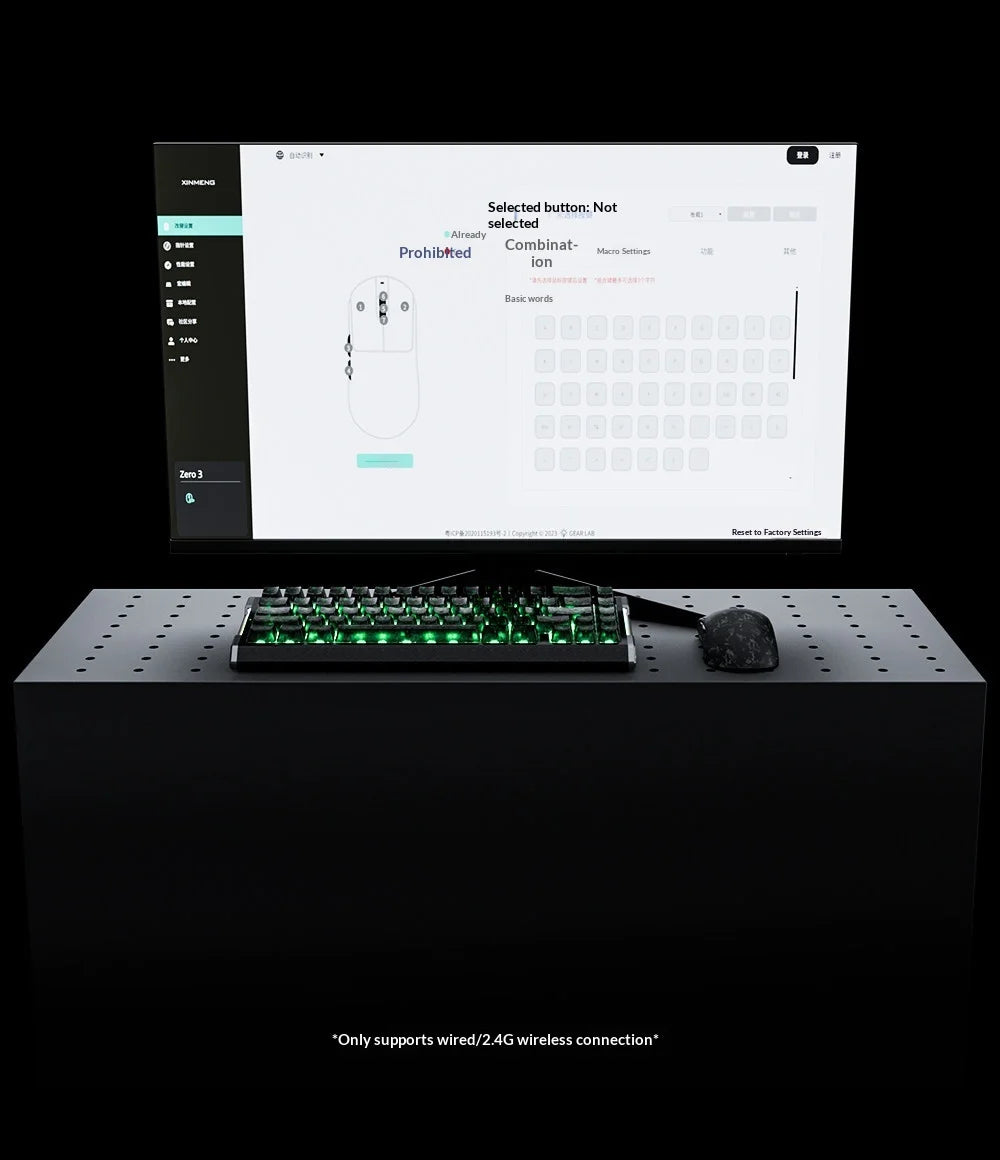 XINMENG ZERO 3 Gaming Mouse PAW3311/PAW3395/PAW3950 E-sport Sensor 1K/8K Polling Rate Carbon Fiber Case 500mAh Battery Wireless