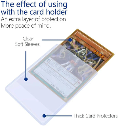 100-600pcs Card Sleeves Hard Soft Card Holder Covered With Protective Filmclear Trading Protectors For Pokmone Football Gamecard