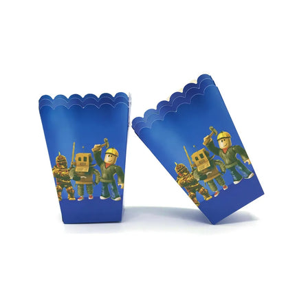 Roblox Boy Kids Set Birthday Party Decorations Tableware Tablecloth Cup Plate Napkin Bags Baby Shower Roblox Party Favor Kits