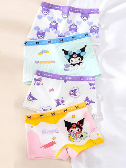 4pcs Pokemon Boys Boxer Underpants Cotton Anime U Pouch Bulge Underwear Cartoon Shorts Kids Cute Breathable Boxer Pants 2-12Y