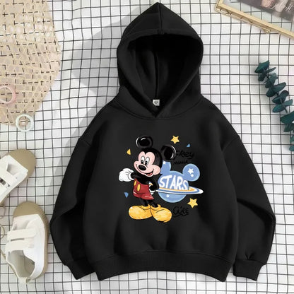 Spring New Style Boys Hoodes Sweatshirts Children's Thin Breathable Long Sleeve Tops Kids Casual Pullover Mickey Printed