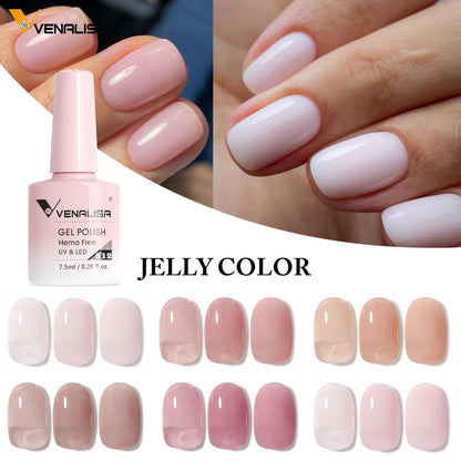 Venalisa VIP5 Nail Gel Polish HEMA/TPO FREE Full Coverage Beautiful Semi Permanent Soak Off UV LED Gel Nail Polish Gel Lacquer