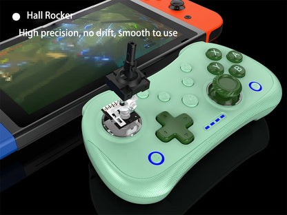 Multi-Functional Wireless Game MINI Gamepad for Switch with RGB Lights and Hall Rocker,Support Burst Function