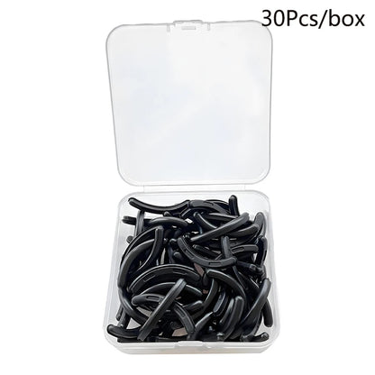 Colored Eyelashes Curler Replace Rubber 30pcs/box Black White Blue Elastic Eyelash Curler Replacement Rubber Strips Accessories