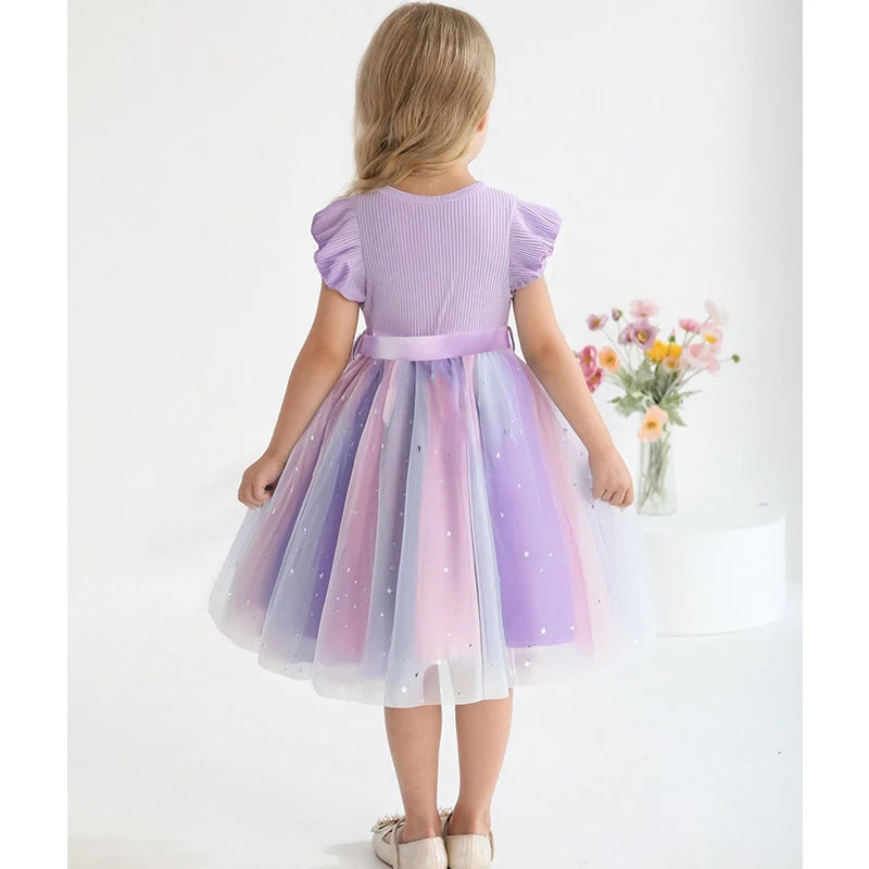 Official My Little Pony "Rainbow Magic" Princess Dress: Lavender Ribbed Bodice & Sequin Tulle Tutu