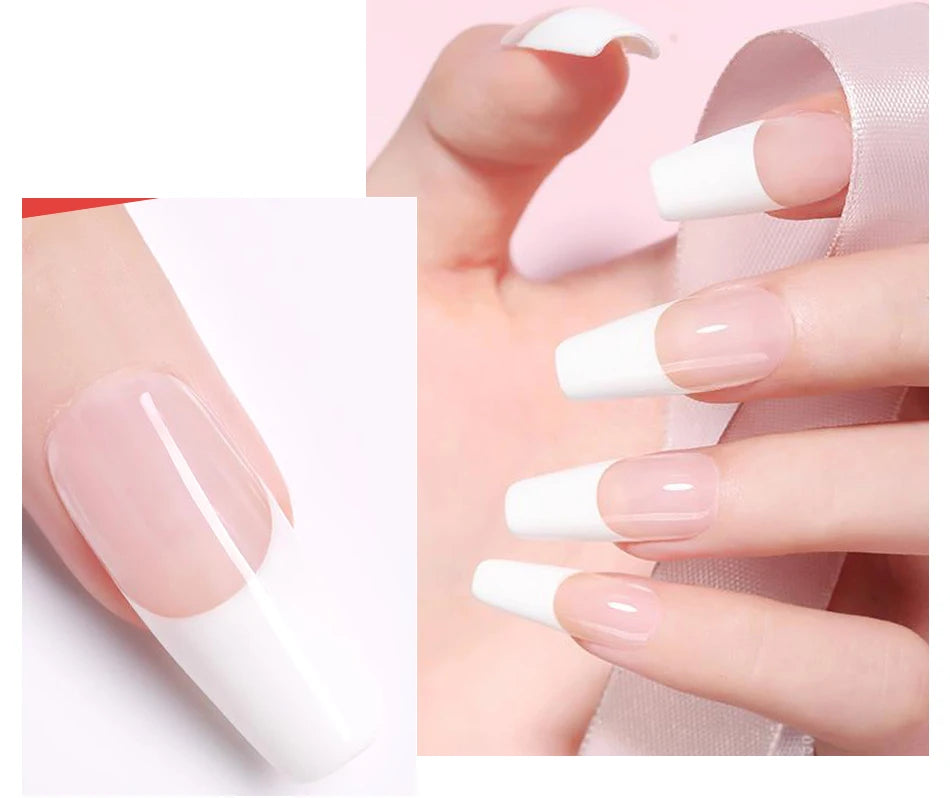 BORN PRETTY 30ml Milky White Hard Gel Jelly Nail Extension Gel Nail Polish Clear Acrylic Nail Color Soak Off UV Construction Gel