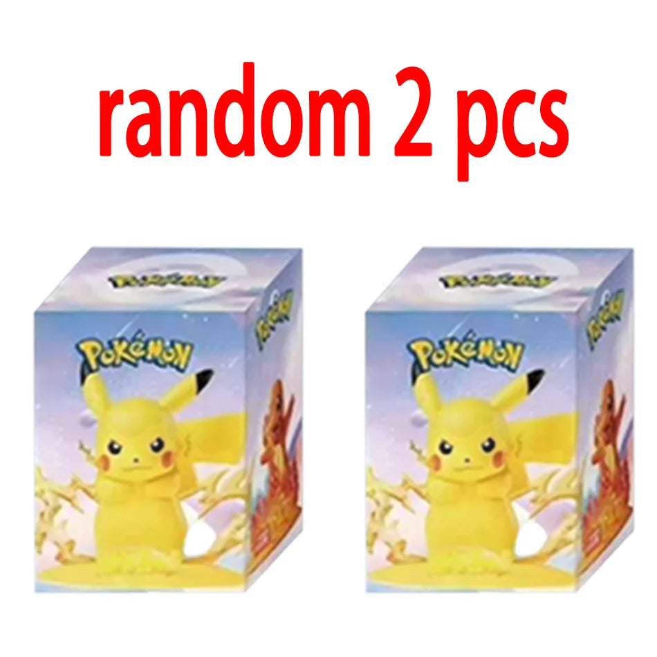 12 style Pok é mon Action Dolls Pikachu Blind Box Anime Models Desktop Decorations Pok é mon Toys Children's Birthday Gifts