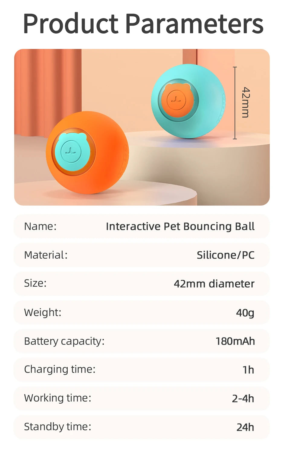ROJECO Smart Cat Rolling Ball