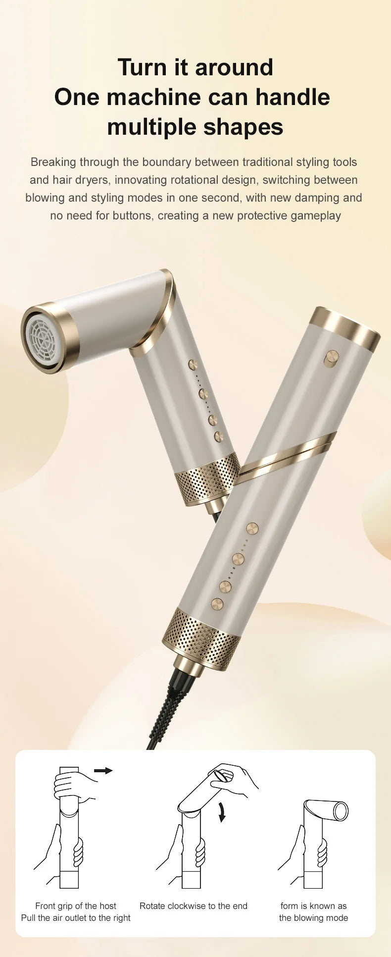 9 in 1 Hair Dryer Hot Comb Set Professional Curling Iron Hair Straightener Styling Tool For Professional Hair Dryer Household