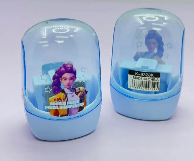 Cartoon Anime Girl Pencil Sharpener, Compact Lightweight Student Stationery School Supplies for Kids Gift