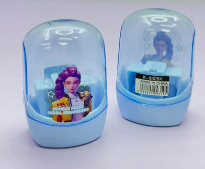 Cartoon Anime Girl Pencil Sharpener, Compact Lightweight Student Stationery School Supplies for Kids Gift
