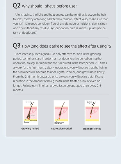 MLAY T14 Laser Hair Removal Ice Cooling IPL Laser Epilator Bikini Body Laser Depilador for Women Replaceable Lamp Hair Removal