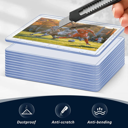 100-600pcs Card Sleeves Hard Soft Card Holder Covered With Protective Filmclear Trading Protectors For Pokmone Football Gamecard