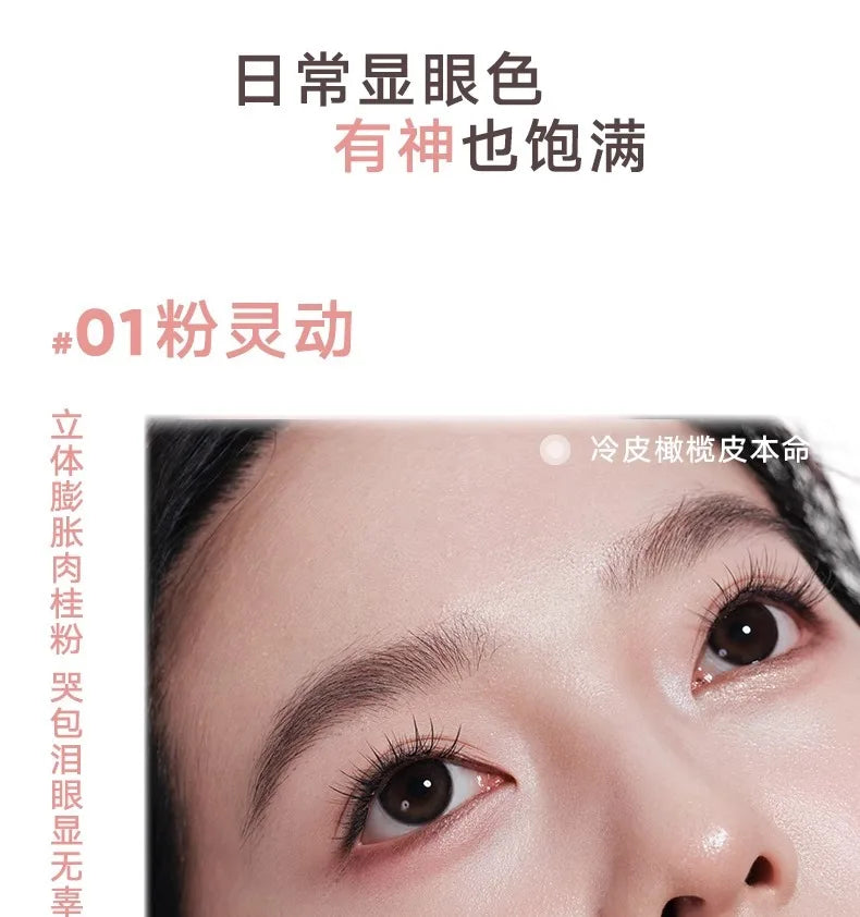 Judydoll 4 Colors Eyeshadow Palette Blush Eyeliner Eye Shadow Highlight Contour Palette Silkworm Plate Face Brighten Makeup