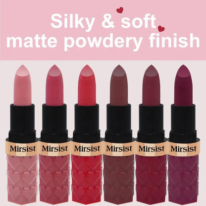 Velvet Matte Lipstick Non Transfer Waterproof Highly Pigmented Longwear Nude Peach Brown Cherry Tones Smooth Lip Makeup