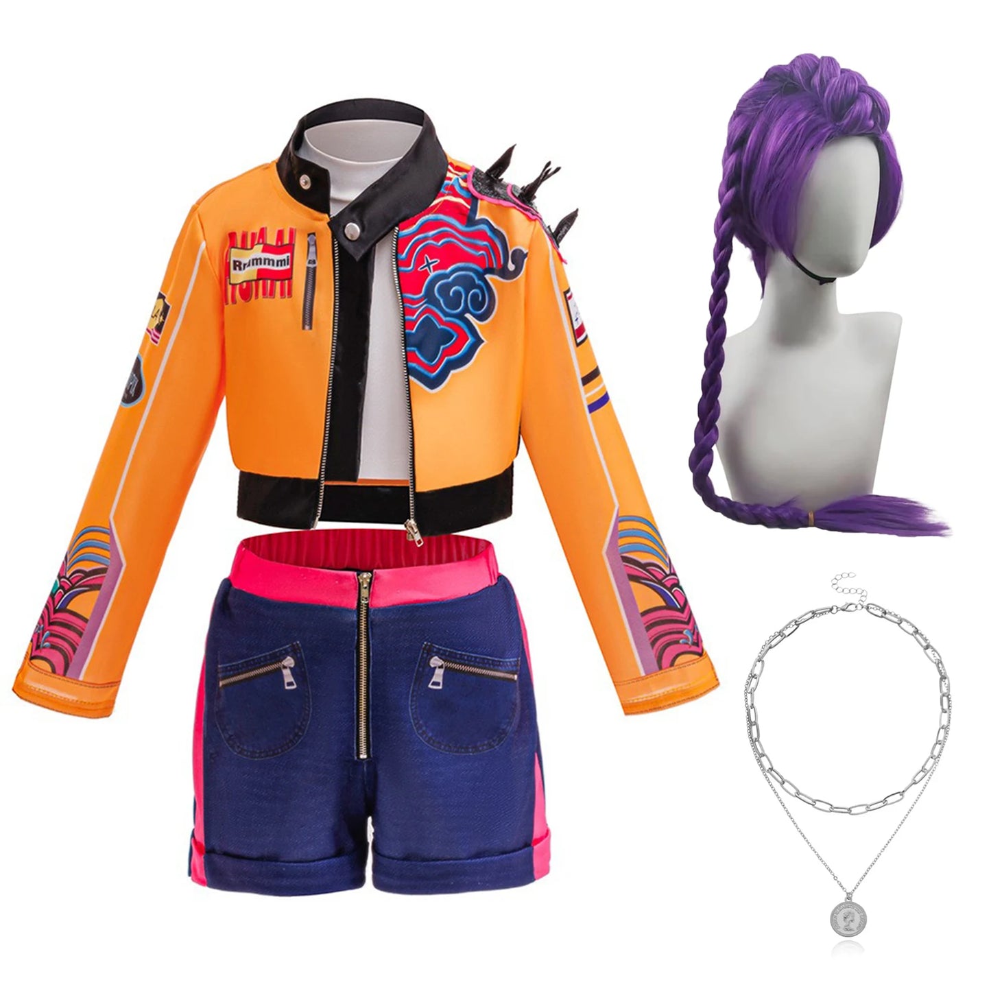 rumi costume kids kpop Singer Cosplay Girls Dress for Birthday Party Halloween Carnival