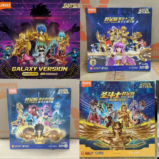 Original Blokees Saint Seiya Galaxy V1V2V03V4 Athena Aries Mu Aiolia Aldebaran Kiki Shiryu Lionet Ban FigureChildren ToysGift